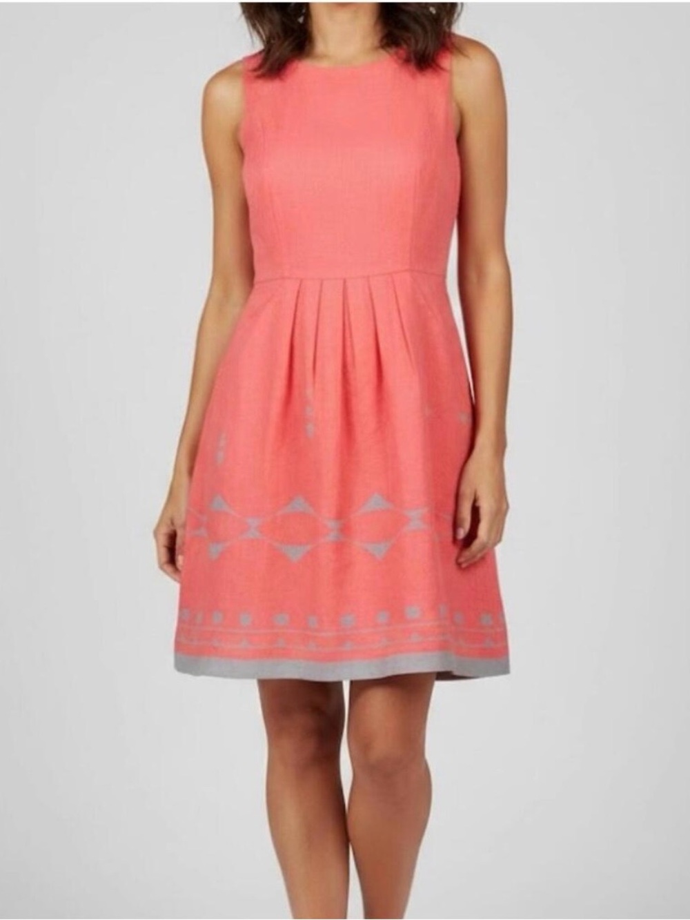 Esley Sleeveless Pink Abstract Mini Dress Womens Medium